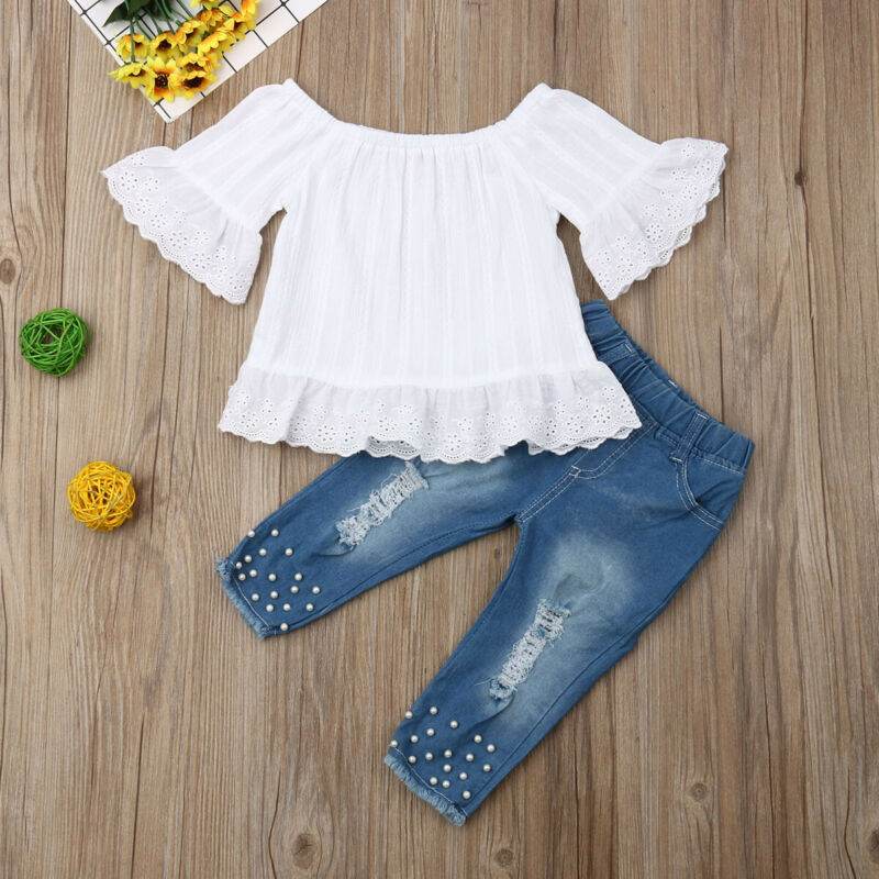 Shirt Shorts Girls Girl Kids Clothes For Baby Set Children - Mubimart