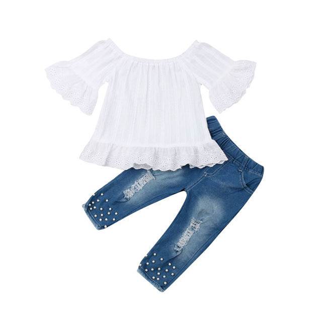 Shirt Shorts Girls Girl Kids Clothes For Baby Set Children - Mubimart