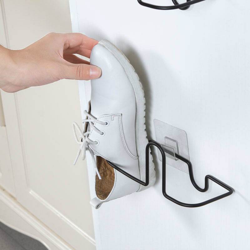 Shoe Rack Hanging Rack Adhesive Wall Hanging Shoe Rack Stereo Wall - Mubimart