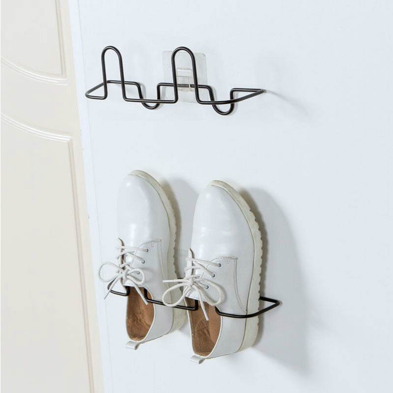 Shoe Rack Hanging Rack Adhesive Wall Hanging Shoe Rack Stereo Wall - Mubimart