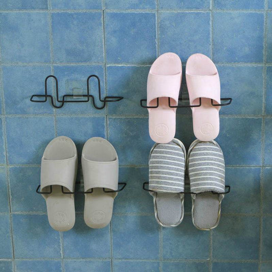 Shoe Rack Hanging Rack Adhesive Wall Hanging Shoe Rack Stereo Wall - Mubimart