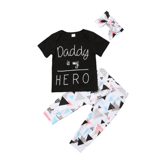 Short Sleeve Trousers Three-piece Child - Mubimart