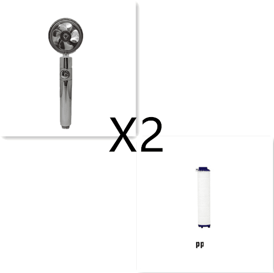 Shower Head Water Saving Flow 360 Degrees Rotating With Small Fan ABS Rain High Pressure Spray Nozzle Bathroom Accessories - Mubimart