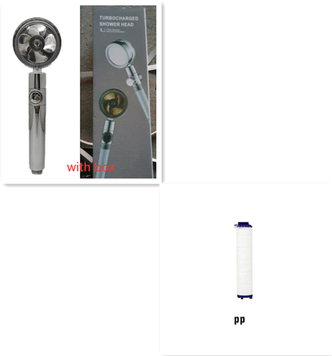 Shower Head Water Saving Flow 360 Degrees Rotating With Small Fan ABS Rain High Pressure Spray Nozzle Bathroom Accessories - Mubimart