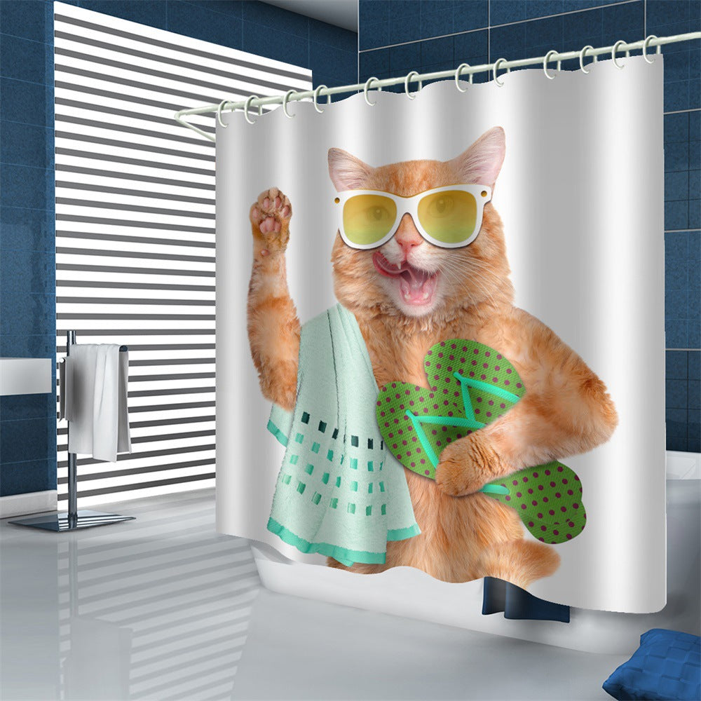 Shower curtain curtain waterproof - Mubimart -  