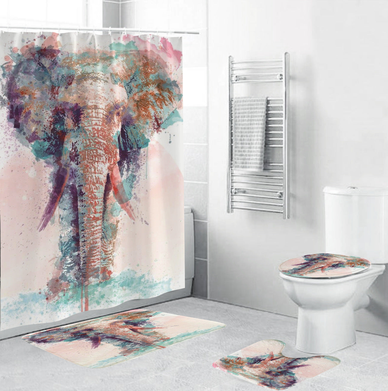 Shower curtain set - Mubimart -  