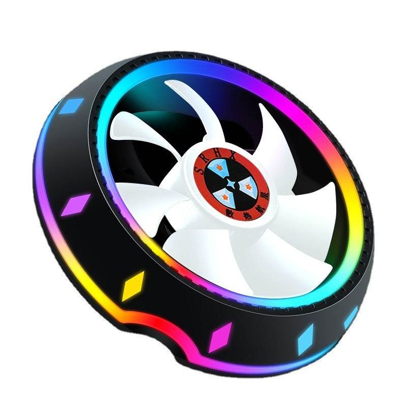 Silent RGB LED Air CPU Cooler Fan Desktop Computer Heatsink Radiato Colorful Cooling For 115X AMD - Mubimart