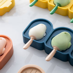 Silicone Bird Shape Ice Cream Mold Popsicle Mould With Sticks 3 Cell Ice Cube Tray DIY Dessert Cake Decoration Tool - Mubimart -  