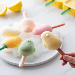 Silicone Bird Shape Ice Cream Mold Popsicle Mould With Sticks 3 Cell Ice Cube Tray DIY Dessert Cake Decoration Tool - Mubimart -  