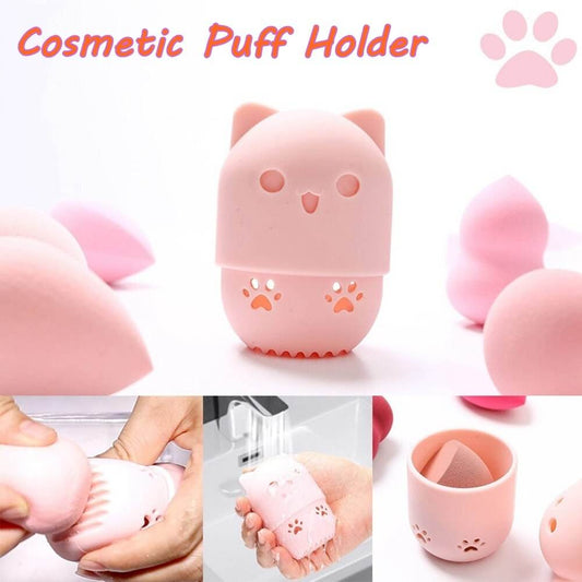 Silicone Cosmetic Blender Sponge Box Holder - Mubimart