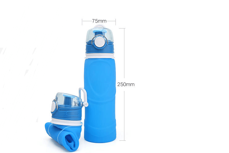 Silicone Folding Water Bottle Food Grade Silicone Water Bottle Travel Portable Folding Water Cup Travel Folding Water Bottle - Mubimart