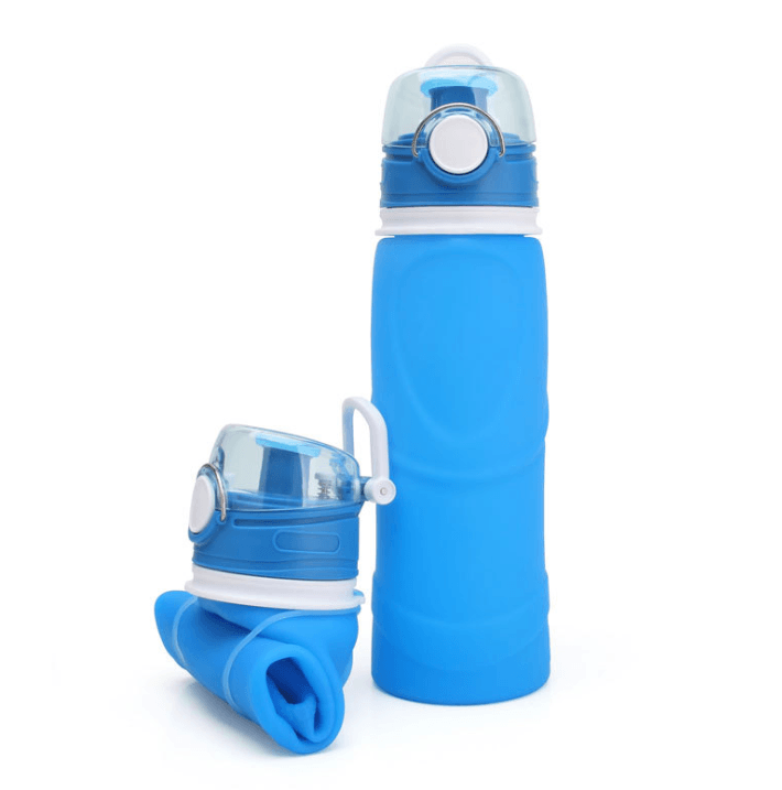 Silicone Folding Water Bottle Food Grade Silicone Water Bottle Travel Portable Folding Water Cup Travel Folding Water Bottle - Mubimart