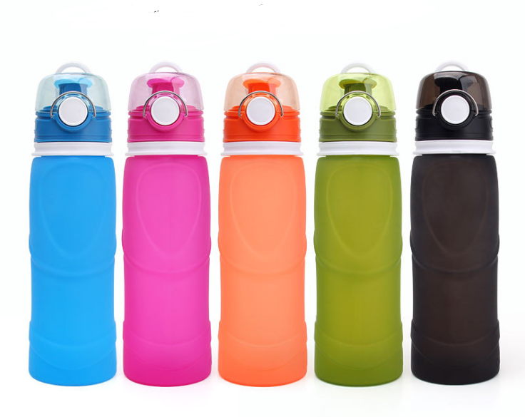 Silicone Folding Water Bottle Food Grade Silicone Water Bottle Travel Portable Folding Water Cup Travel Folding Water Bottle - Mubimart - Water bottle 