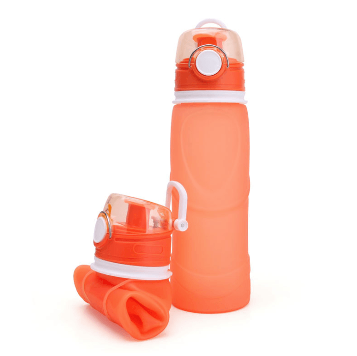 Silicone Folding Water Bottle Food Grade Silicone Water Bottle Travel Portable Folding Water Cup Travel Folding Water Bottle - Mubimart