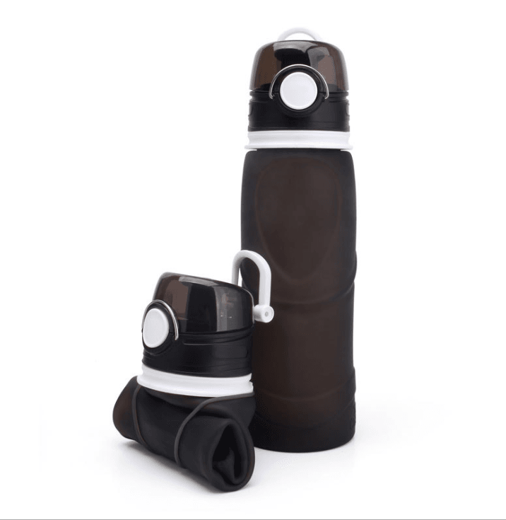 Silicone Folding Water Bottle Food Grade Silicone Water Bottle Travel Portable Folding Water Cup Travel Folding Water Bottle - Mubimart