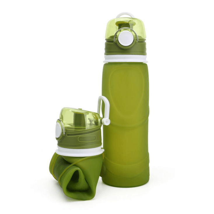 Silicone Folding Water Bottle Food Grade Silicone Water Bottle Travel Portable Folding Water Cup Travel Folding Water Bottle - Mubimart