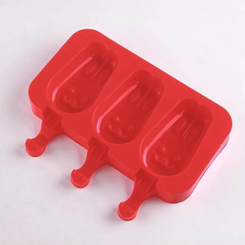 Silicone Ice Cream Mold 3-piece Ice Cream With Lid - Mubimart