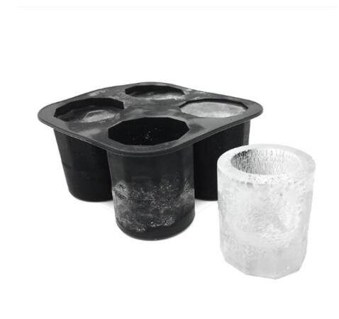 Silicone Ice Maker Mould Bar Party Drink Ice Tray Cool Shape Ice Cube Freeze Mold 4-Cup Ice Mold Cup - Mubimart