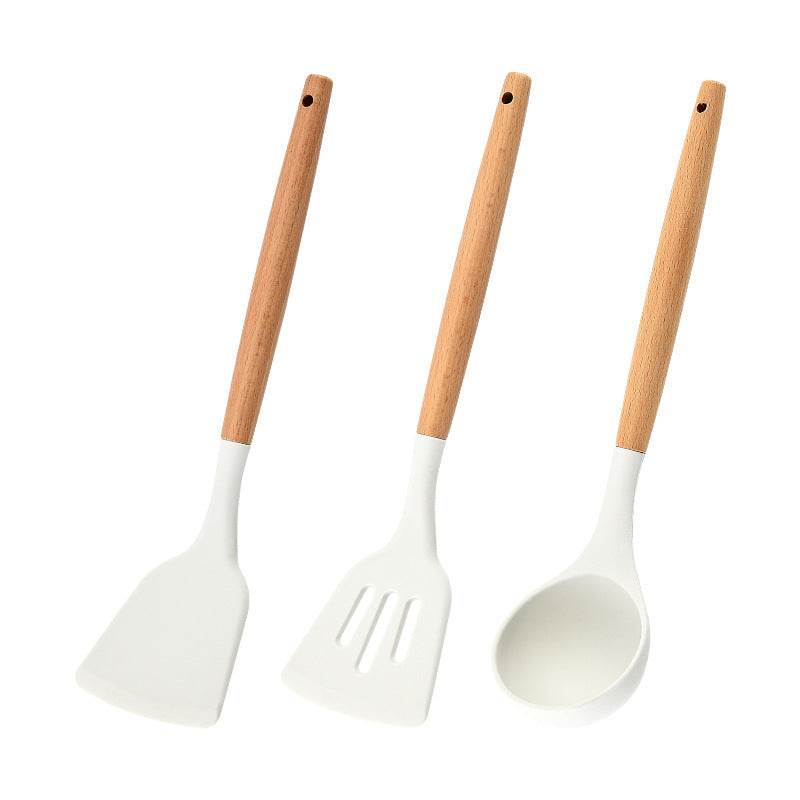Silicone Kitchen Spatula Spoon Cooking Cookware Set - Mubimart
