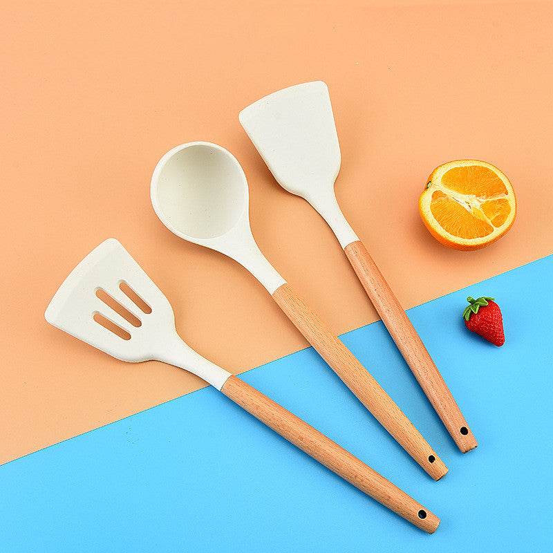 Silicone Kitchen Spatula Spoon Cooking Cookware Set - Mubimart