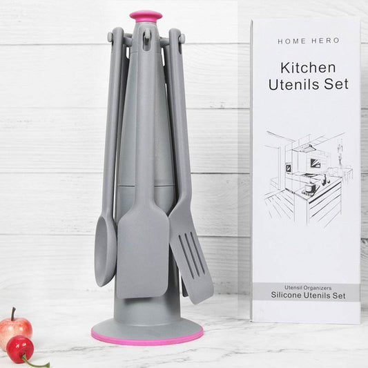 Silicone Kitchenware Spoon Cooking 6 Piece Set - Mubimart