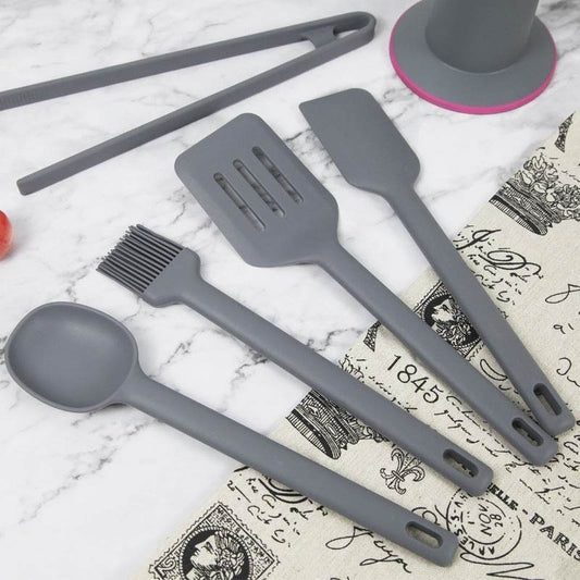 Silicone Kitchenware Spoon Cooking 6 Piece Set - Mubimart