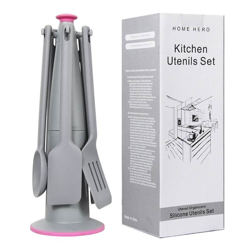 Silicone Kitchenware Spoon Cooking 6 Piece Set - Mubimart