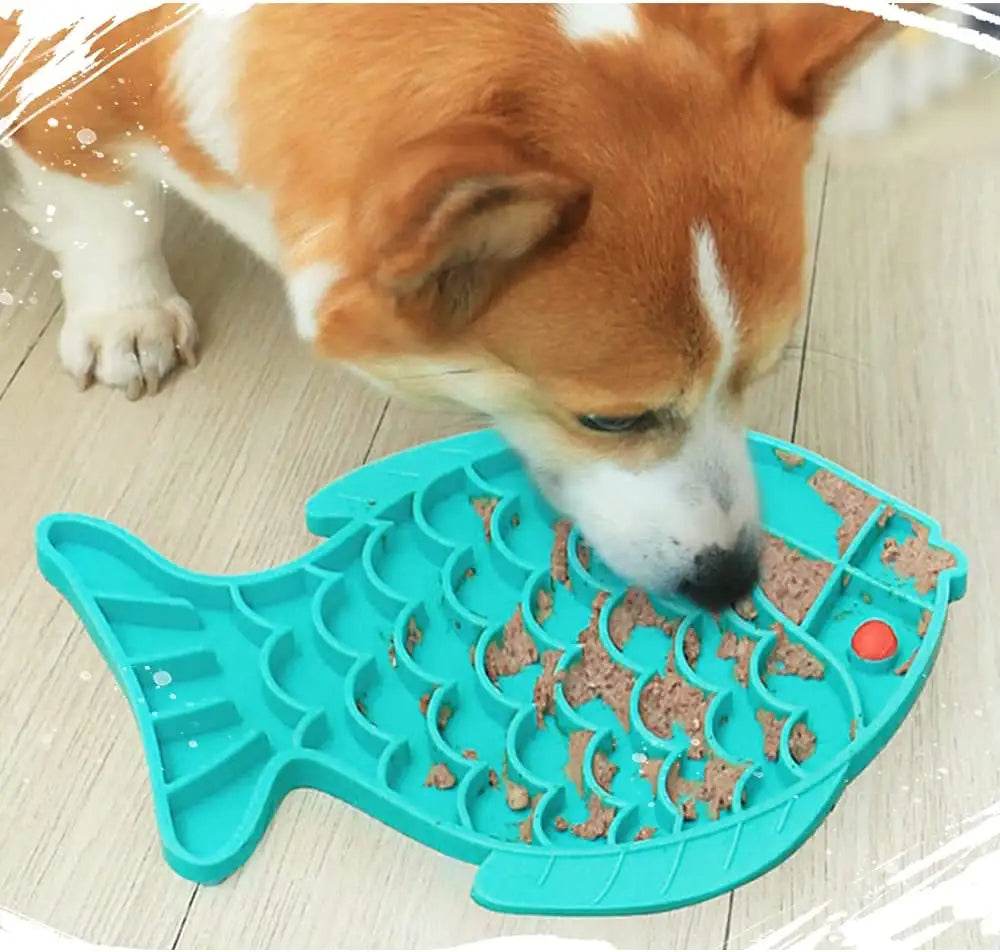 Silicone Lick Mat For Pet Dogs Slow Food Plate Rice Bowl For Small Medium Dog Anti Gulping Choking Feeder Puppy Treat Dispenser - Mubimart