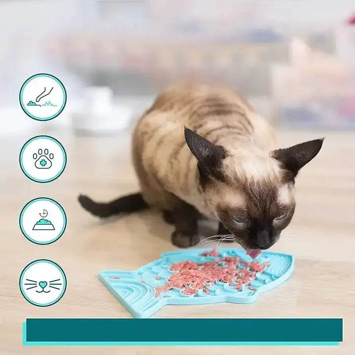 Silicone Lick Mat For Pet Dogs Slow Food Plate Rice Bowl For Small Medium Dog Anti Gulping Choking Feeder Puppy Treat Dispenser - Mubimart