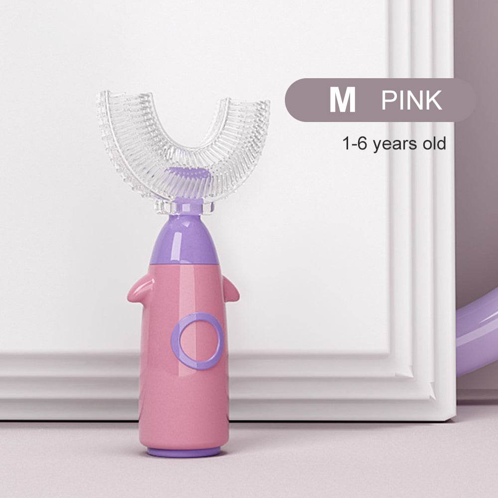 Silicone U-shaped Toothbrush For Children Manual Cleaning - Mubimart