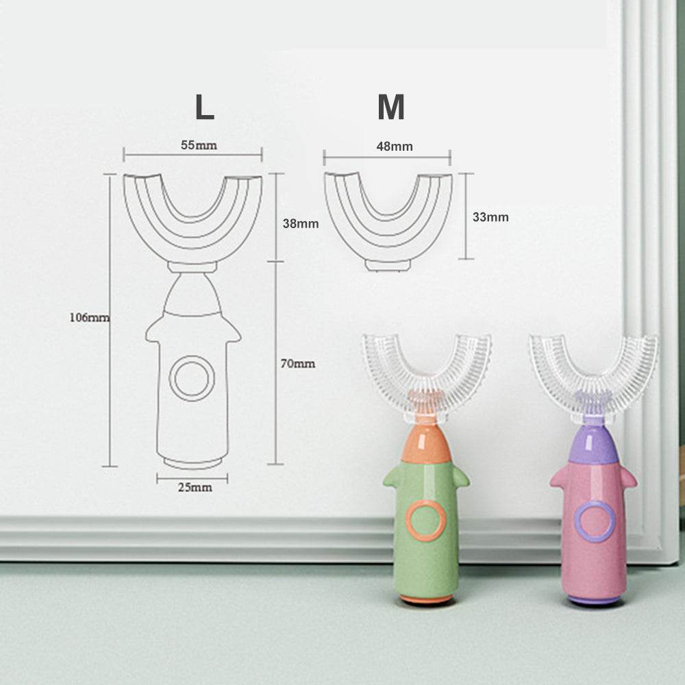 Silicone U-shaped Toothbrush For Children Manual Cleaning - Mubimart