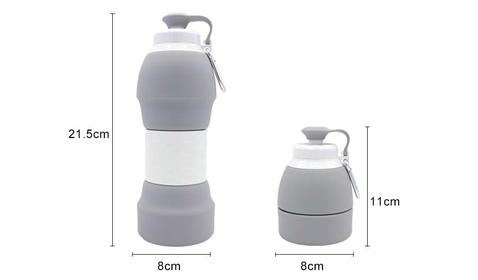 Silicone folding water bottle - Mubimart -  