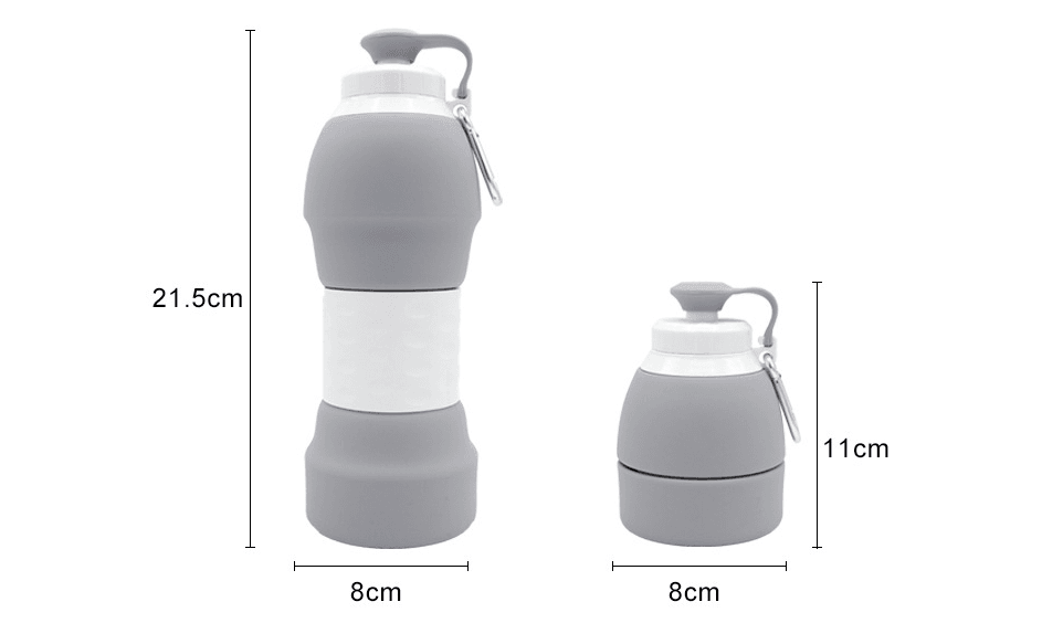 Silicone folding water bottle - Mubimart