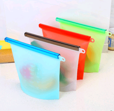 Silicone fresh-keeping bag vacuum sealed bag food storage bag refrigerator food fruit storage bag - Mubimart