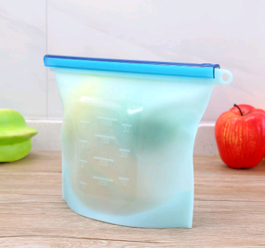 Silicone fresh-keeping bag vacuum sealed bag food  storage bag refrigerator food fruit storage bag - Mubimart -  