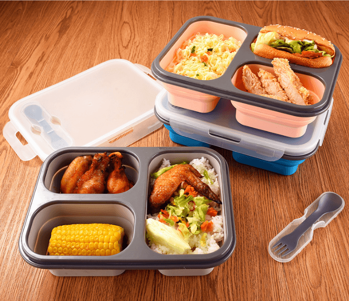 Silicone lunch box - Mubimart