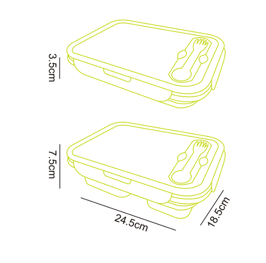 Silicone lunch box - Mubimart