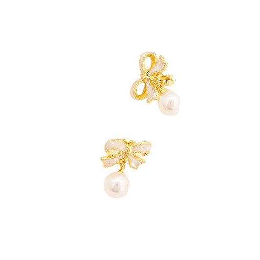 Silver Needle Drop Oil Niche Design Ear Studs - Mubimart