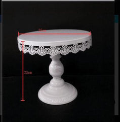 Simple And Modern Wrought Iron Lace Cake Stand - Mubimart -  