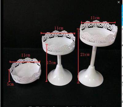 Simple And Modern Wrought Iron Lace Cake Stand - Mubimart