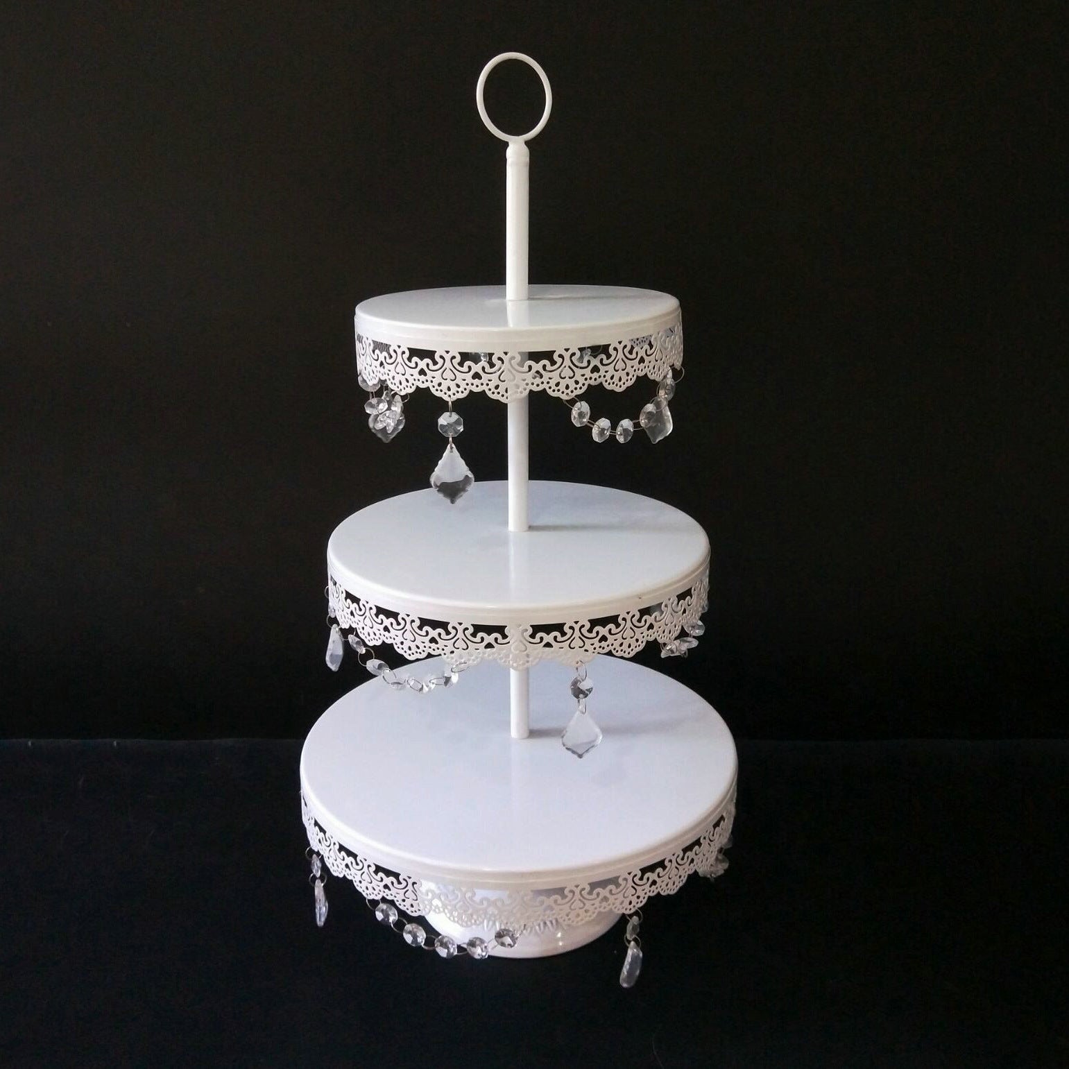 Simple And Modern Wrought Iron Lace Cake Stand - Mubimart - Cake Stand 