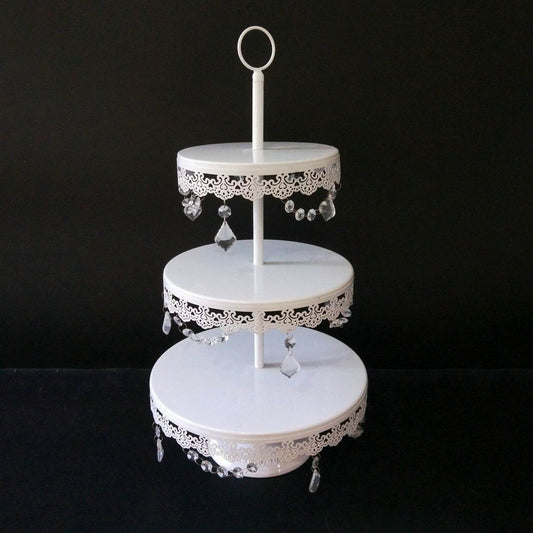 Simple And Modern Wrought Iron Lace Cake Stand - Mubimart