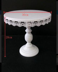 Simple And Modern Wrought Iron Lace Cake Stand - Mubimart -  