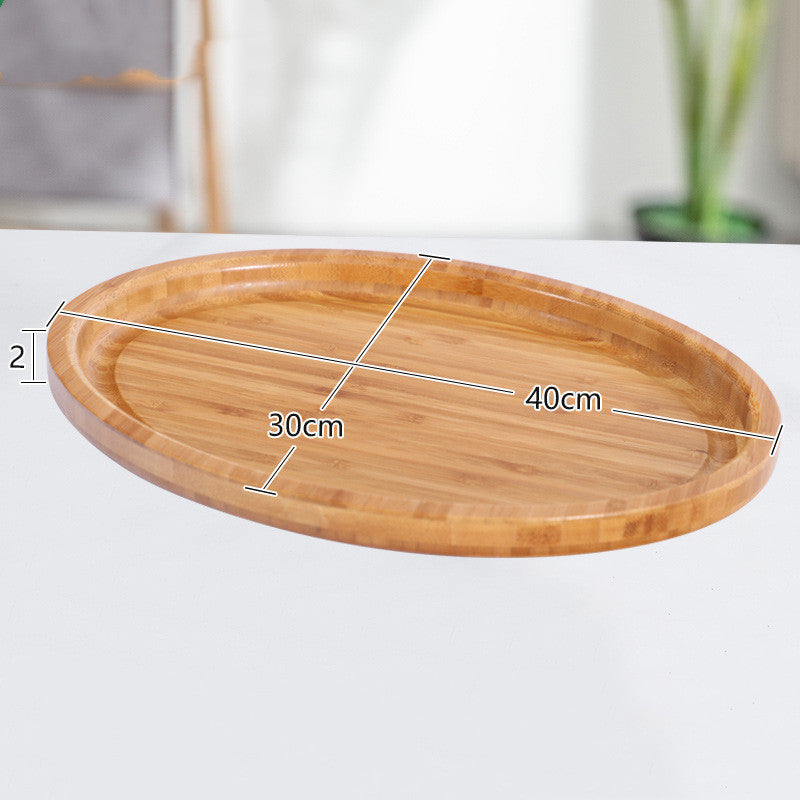 Simple Bamboo Tea Tray Fruit Tray Rectangular Water Cup Tray - Mubimart -  