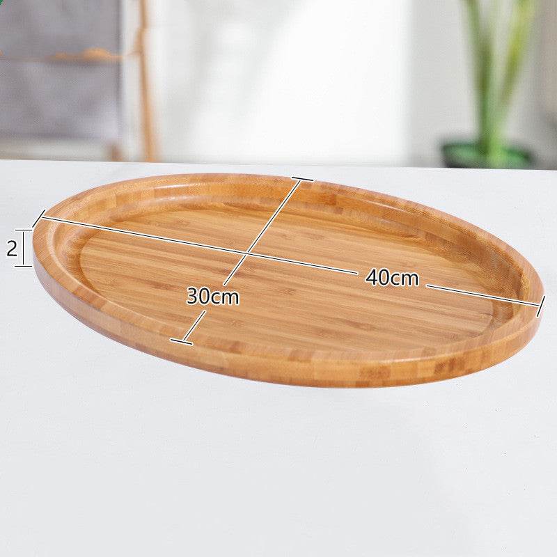 Simple Bamboo Tea Tray Fruit Tray Rectangular Water Cup Tray - Mubimart