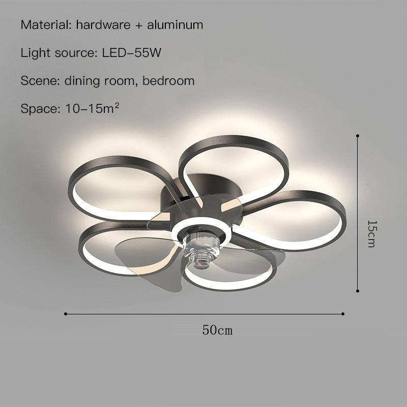 Simple Bedroom Fan Lamp Nordic Room Ceiling - Mubimart -  