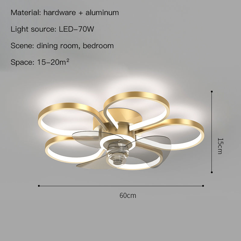 Simple Bedroom Fan Lamp Nordic Room Ceiling - Mubimart -  