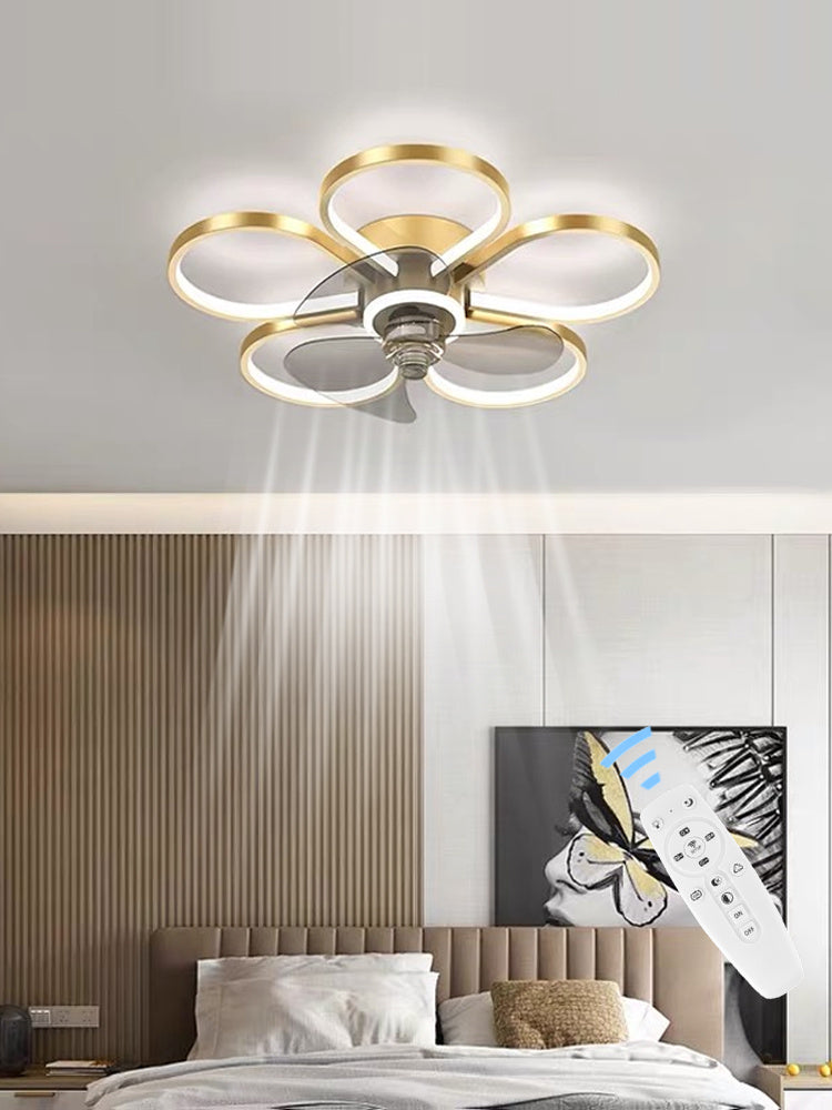 Simple Bedroom Fan Lamp Nordic Room Ceiling - Mubimart -  