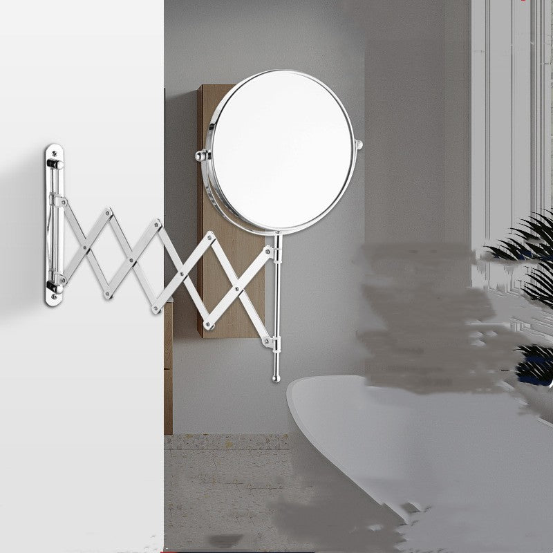 Simple Fashion Metal Makeup Mirror Wall Mounted Folding Mirror - Mubimart - Wall Mirror 