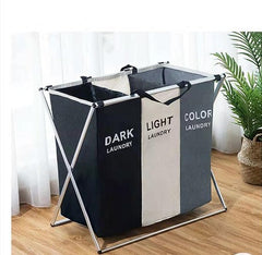 Simple Foldable Oxford Linen Hamper - Mubimart -  